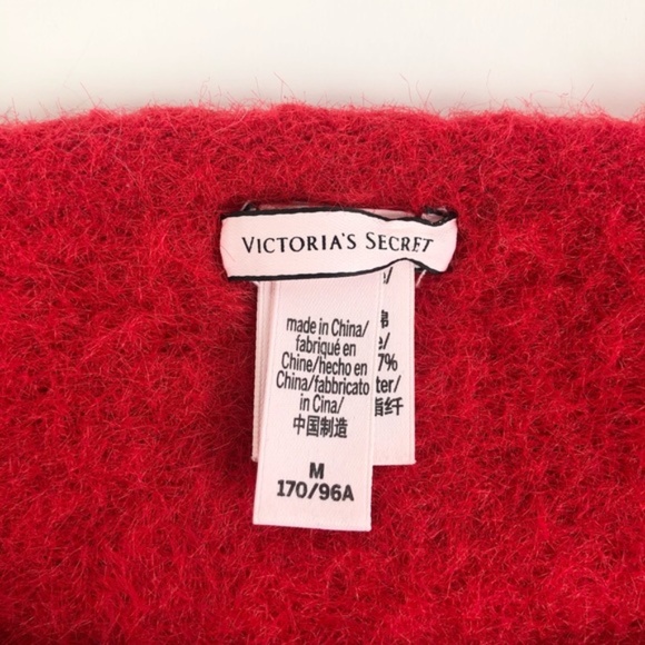 Victoria’s Secret Red Fuzzy Slouchy Sweater - Picture 7 of 9